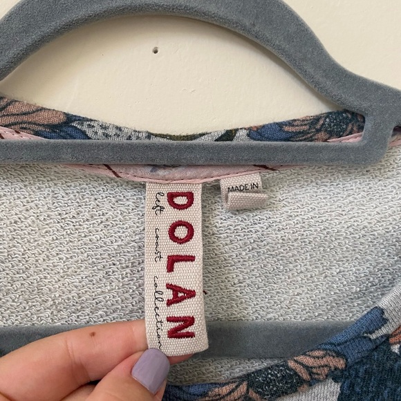 ANTHROPOLOGIE DOLAN TAGAWA GRAY FLORAL PRINT MULTICOLOR LONG SLEEVE SWEATSHIRT - Picture 6 of 8